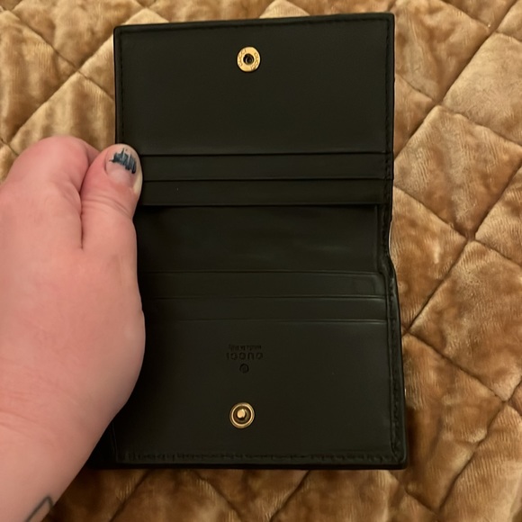 Gucci Black and White GG Marmont Matelassé Chevron Card Case Wallet - Picture 9 of 9